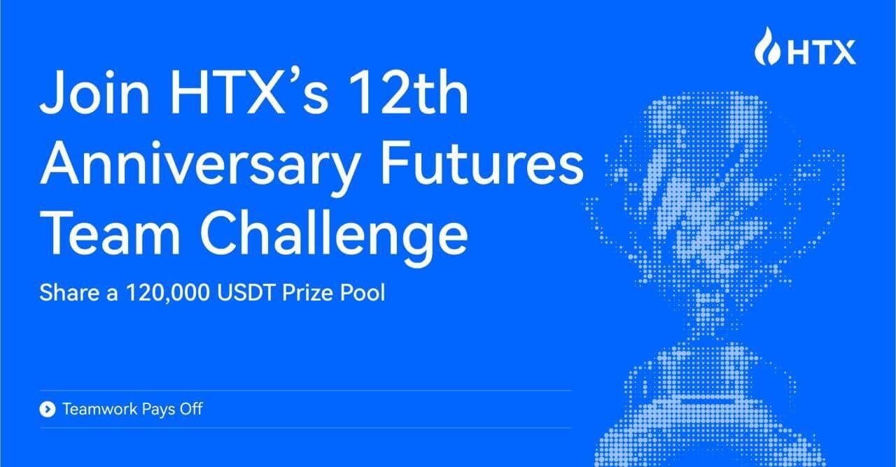Teamwork Pays Off! Join HTX&#8217;s 12th Anniversary Futures Team Challenge and Share a 120,000 USDT Prize Pool