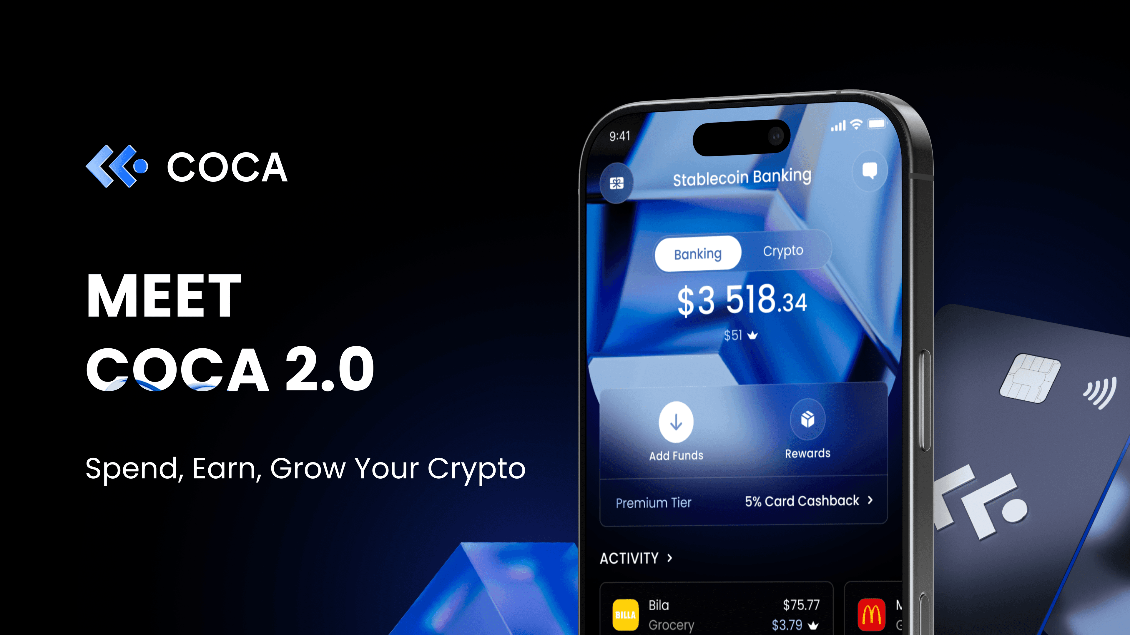 COCA 2.0 Is Live: Self-Custodial Banking App Powered By Stablecoins