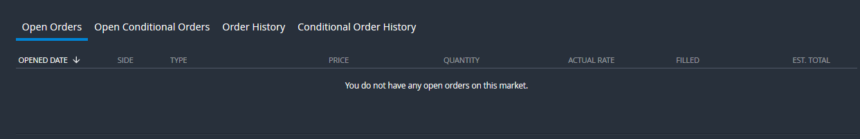 open orders monero