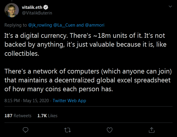 Vitalik Buterin on Bitcoin