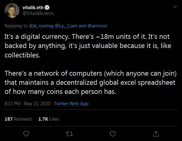 Vitalik Buterin on Bitcoin