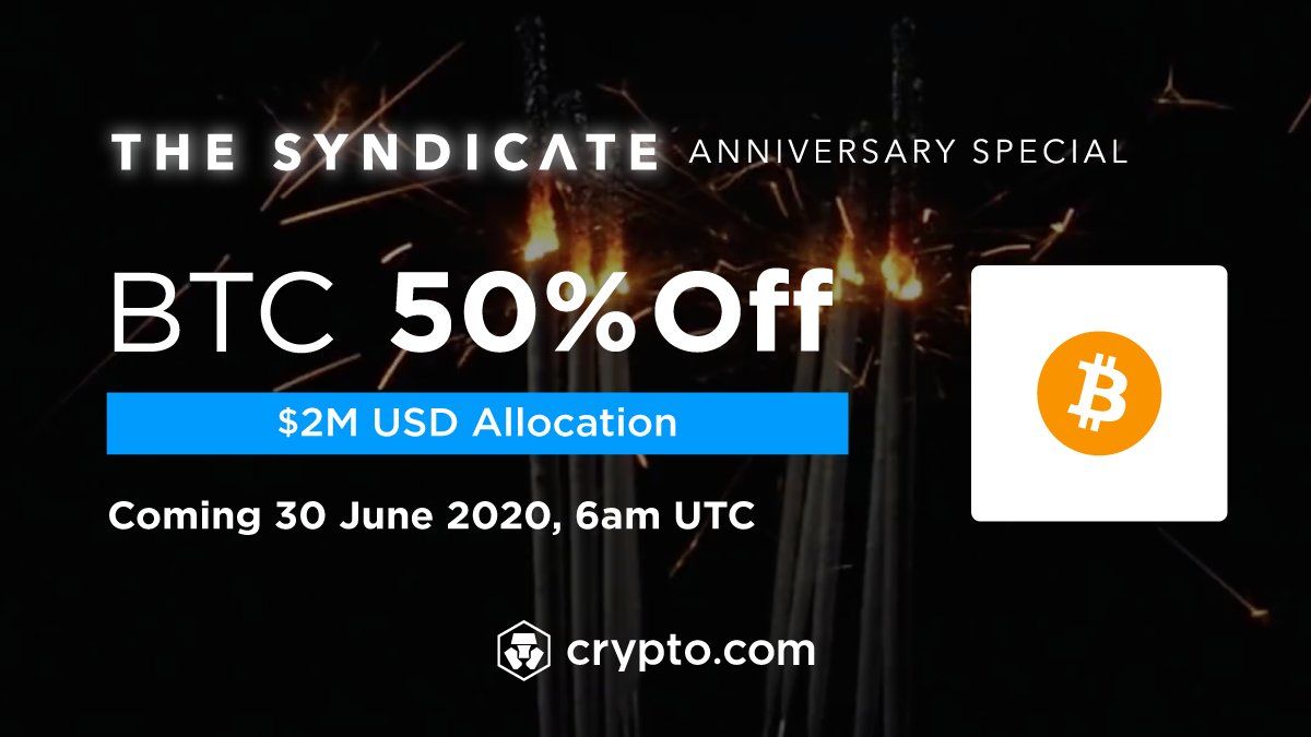 CRO syndicate offers 50% discount on BTC