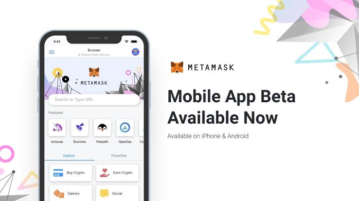 Aplikacja mobilna metamask