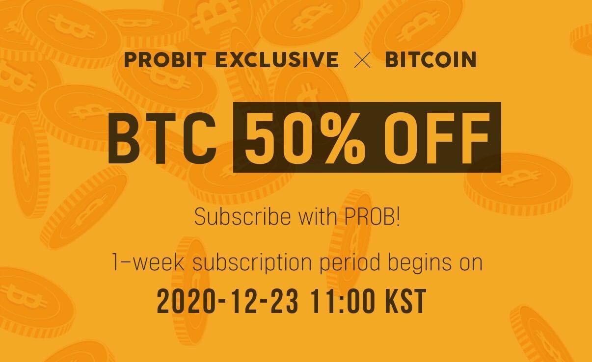 Rare Chance to Stockpile BTC at 50% off Market Price during ProBit Exclusive Piques Significant Interest as BTC Eyes $20,000