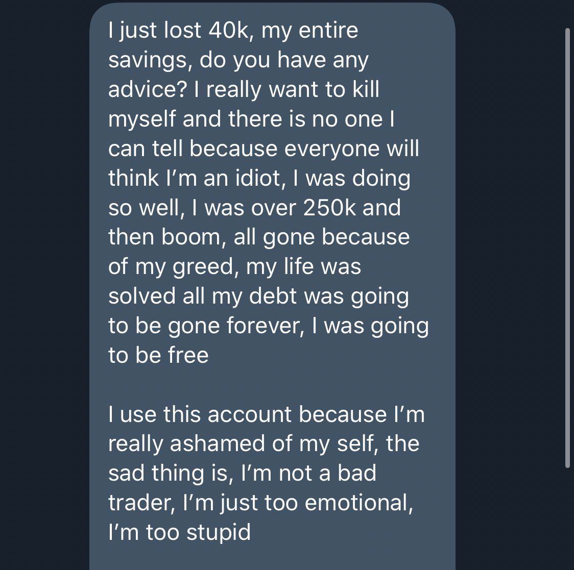 Trader Commits Suicide After Begging Influencer for Help