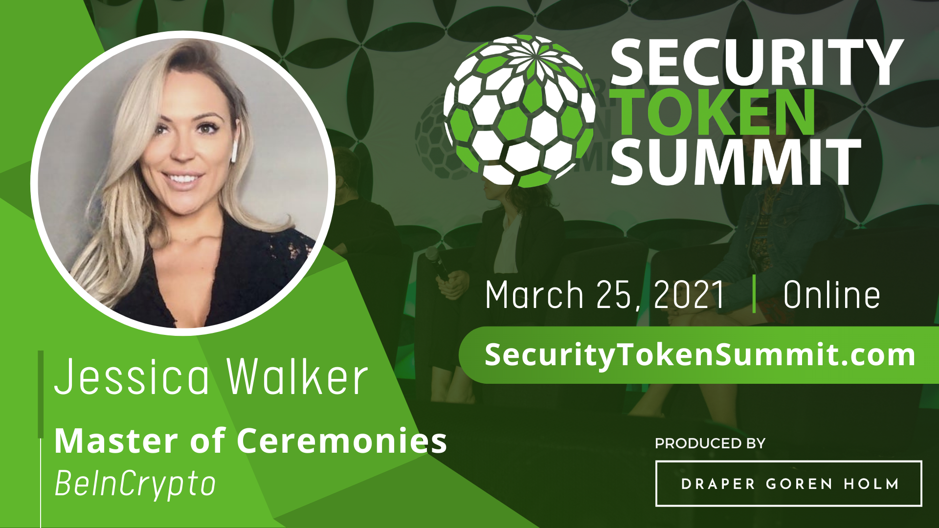 Jessica Walker Representing BIC to MC Draper Goren Holm’s Security Token Summit 2021