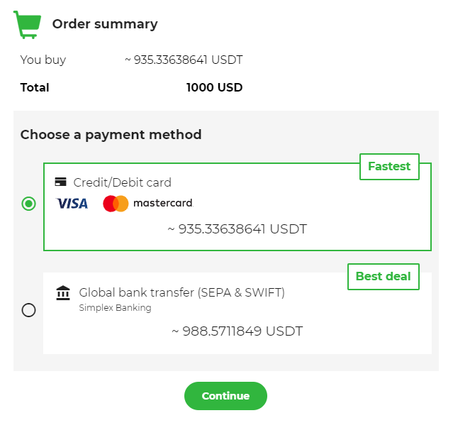 StormGain payment method