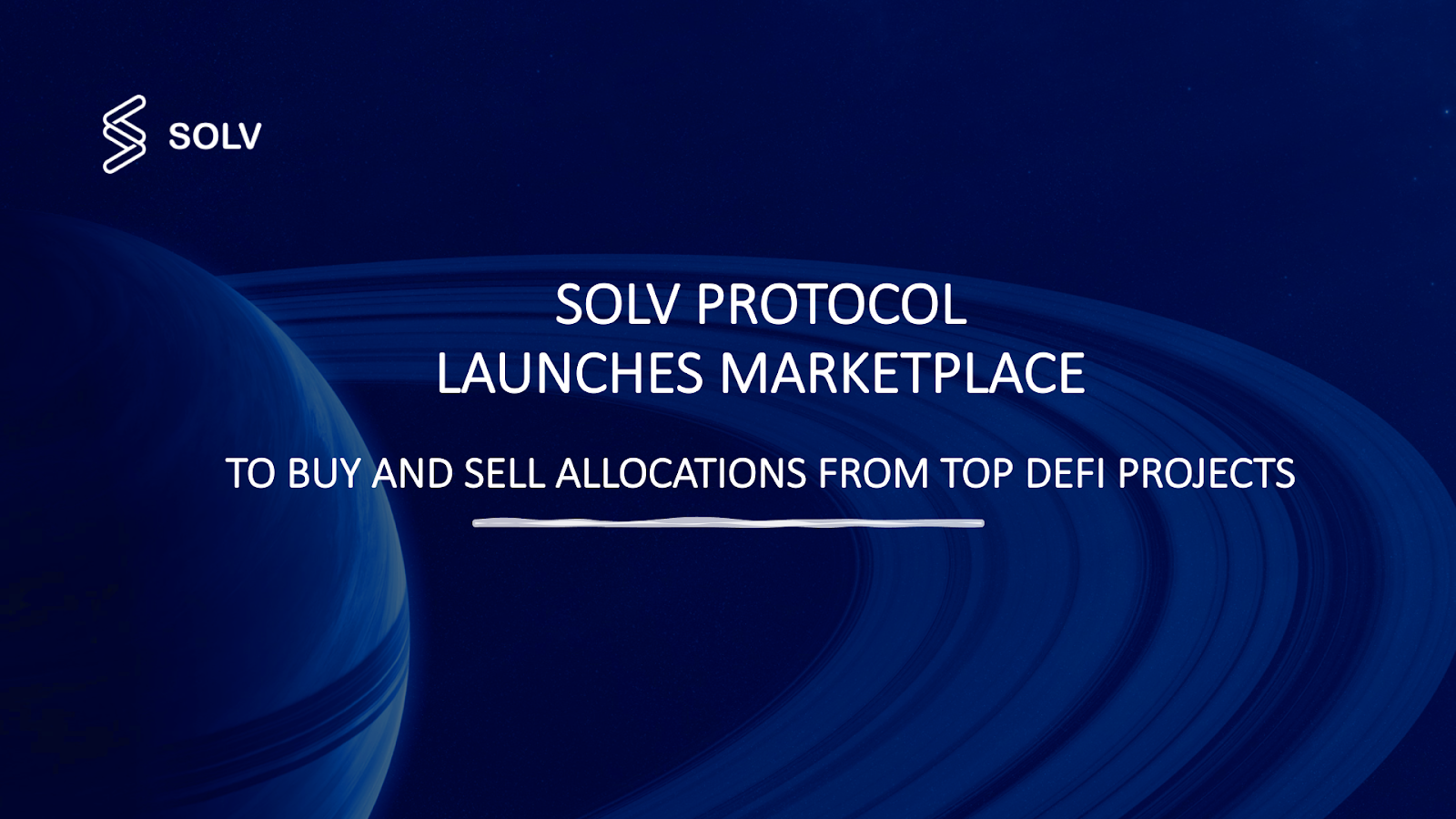 SOLV Protocol Launches Martketplace For Buy, Sell Allocation