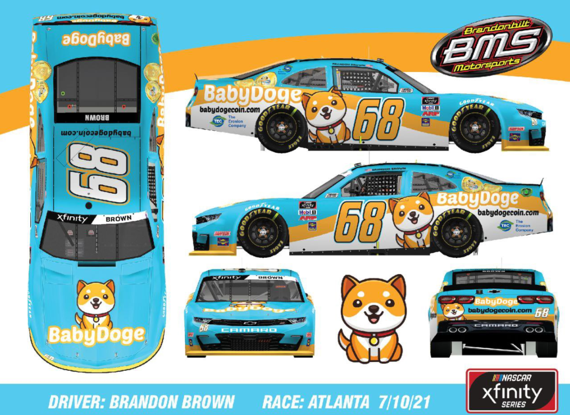 Baby Doge to Debut in NASCAR With Branded No. 68 Camaro