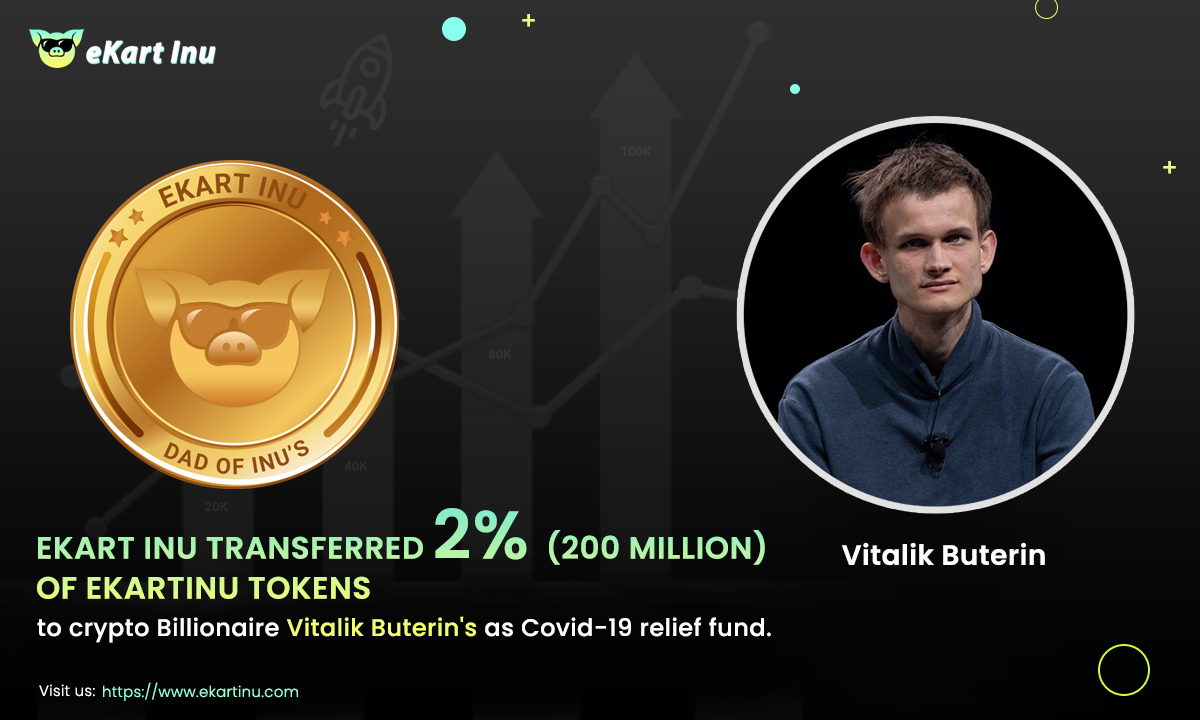 200M EKARTINU Tokens Transferred to Vitalik Buterin as Covid-19 Relief Fund