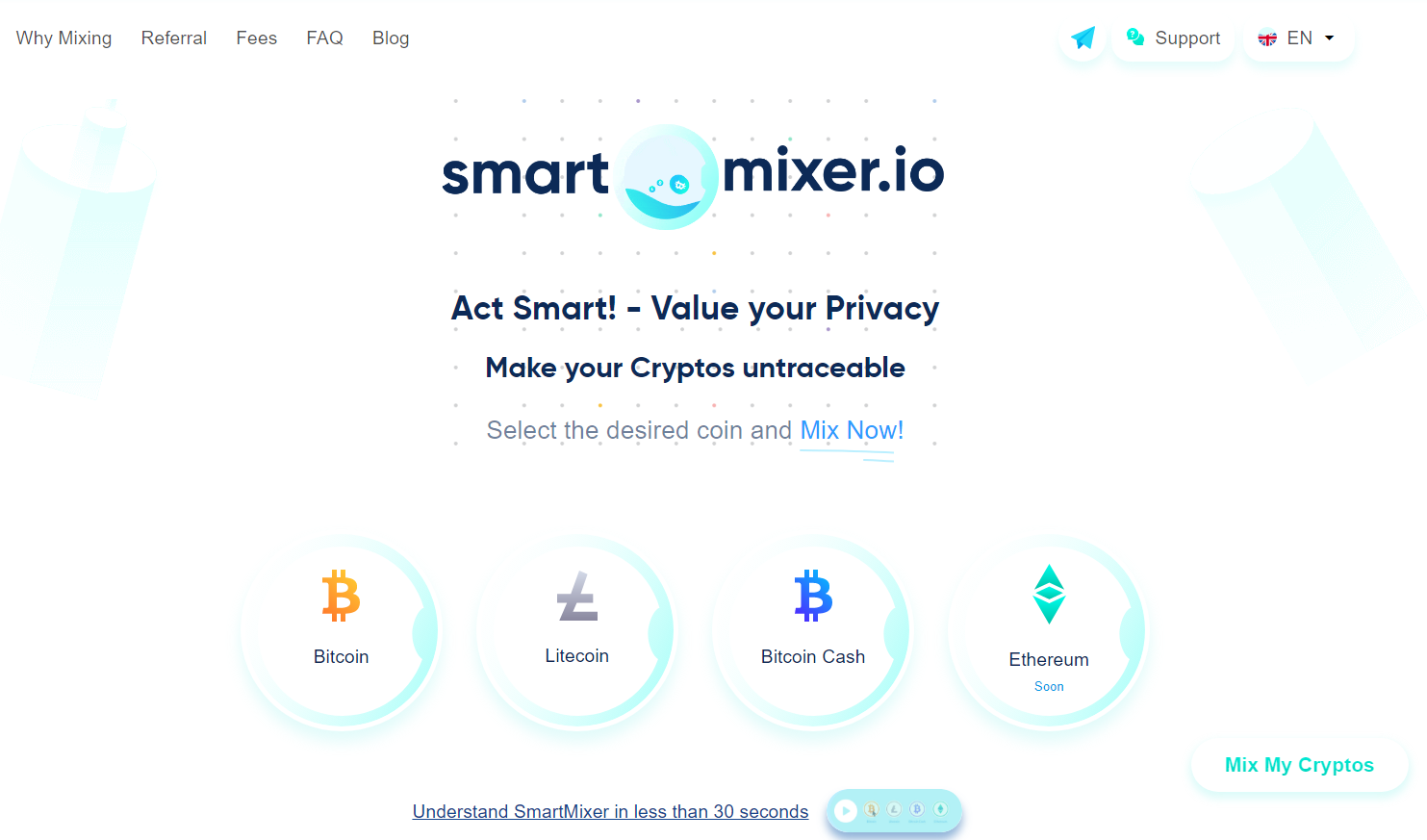 Bitcoin Mixer / Bitcoin Tumbler SmartMixer