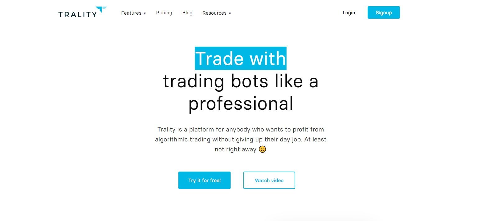 Trality crypto trading bots