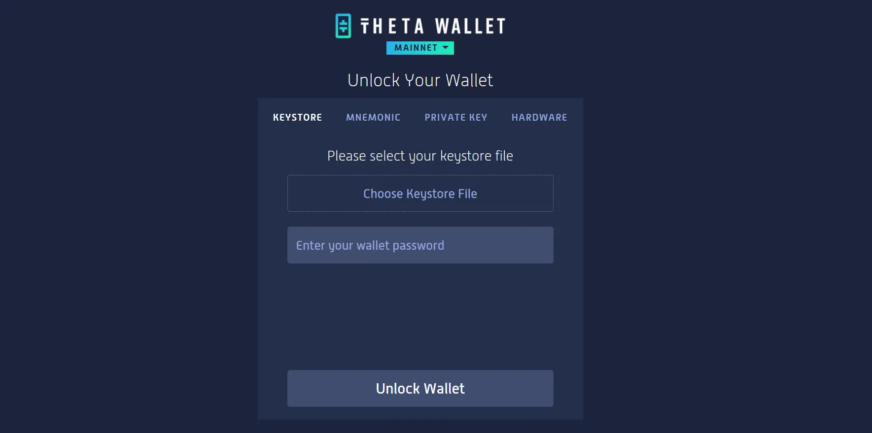 How to stake theta: unlock the theta wallet