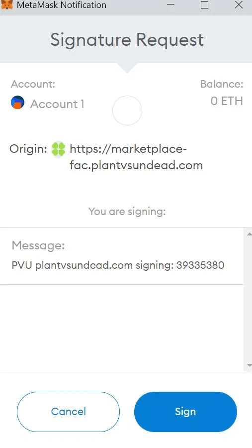 metamask signin to plant vs undead