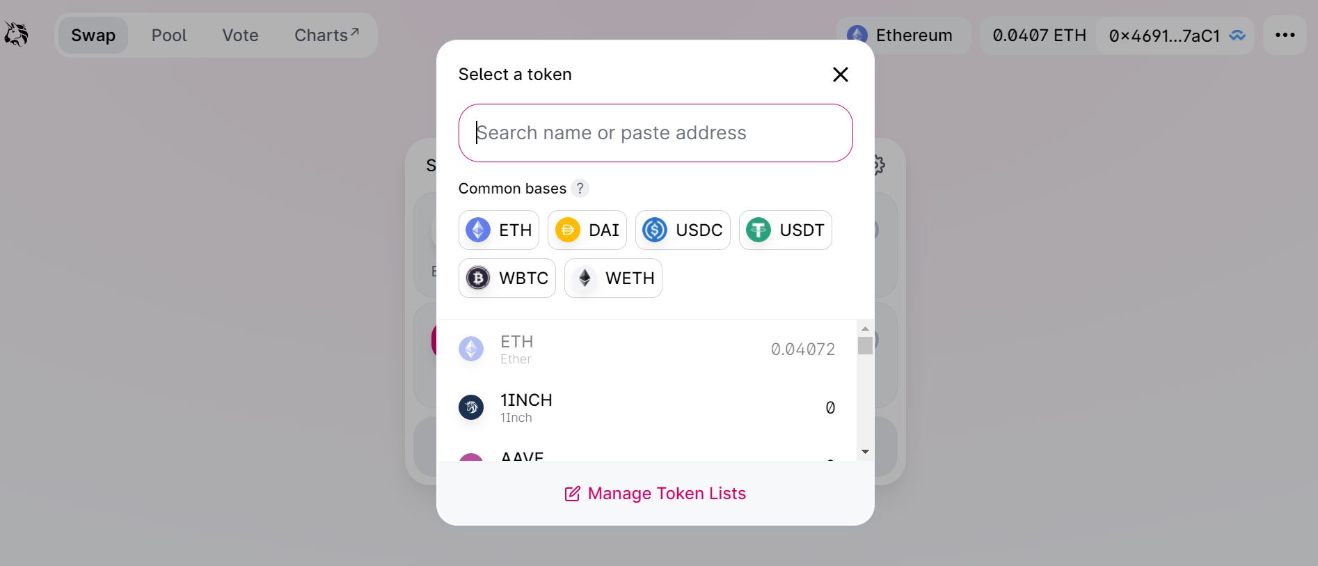 select tokens uniswap how to use uniswap