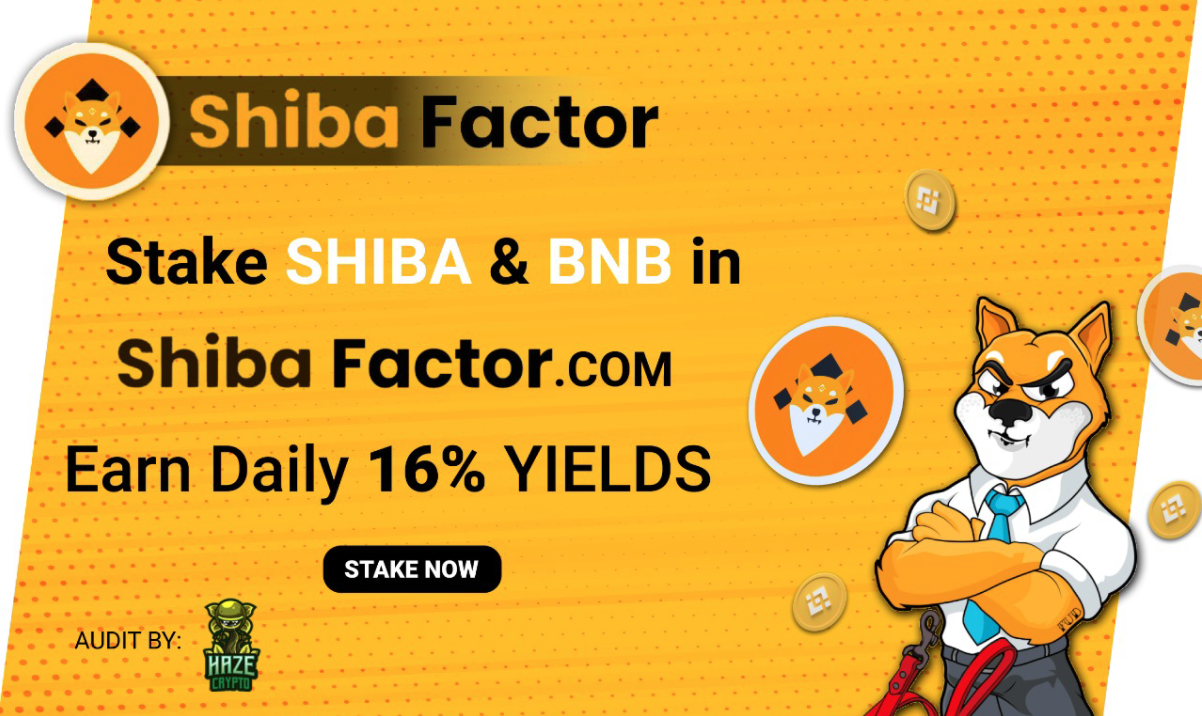 Shiba Factor – Earn Daily Yields of up to 16%