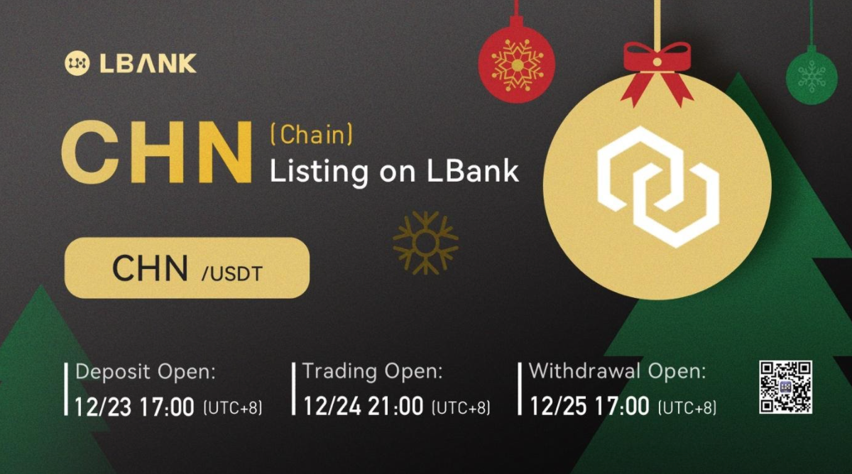 LBank Exchange sta quotando Chain Token (CHN) il 24 dicembre