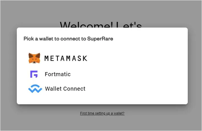 connect wallet superrare