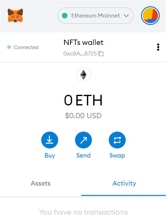 metamask wallet how to sell nft art