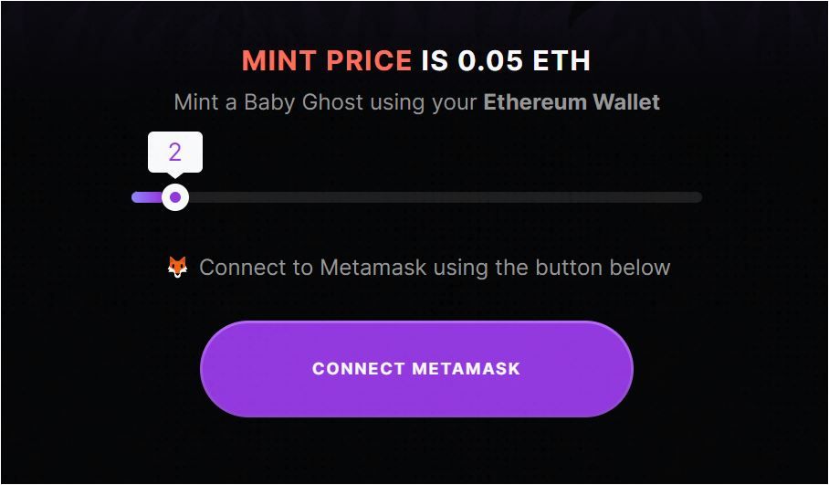 mint baby ghosts connect wallet