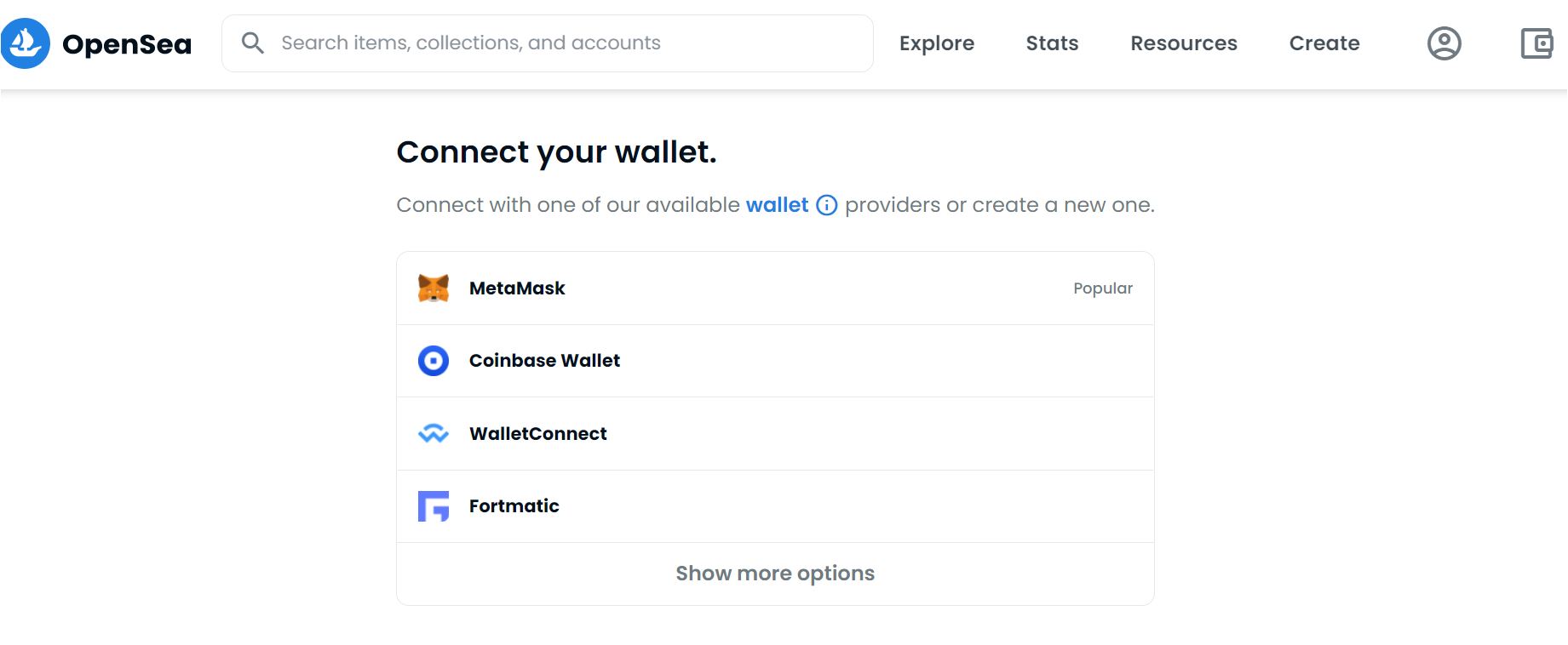 openSea Ethereum wallets 