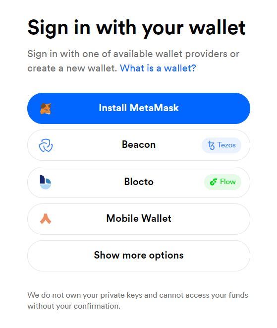 rarible connect wallet