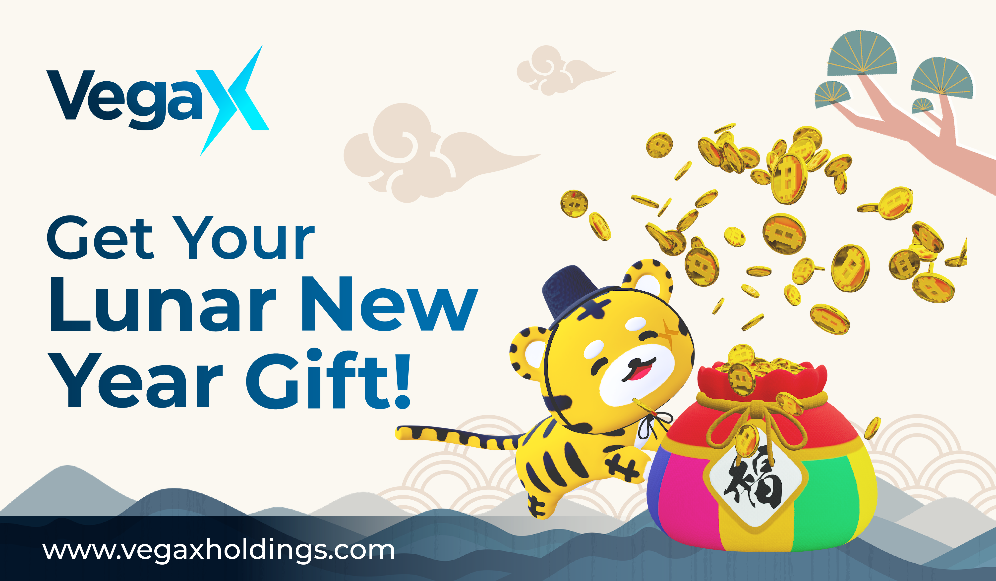 VegaX Gifts Bitcoin to New Users to Celebrate Year of the Tiger
