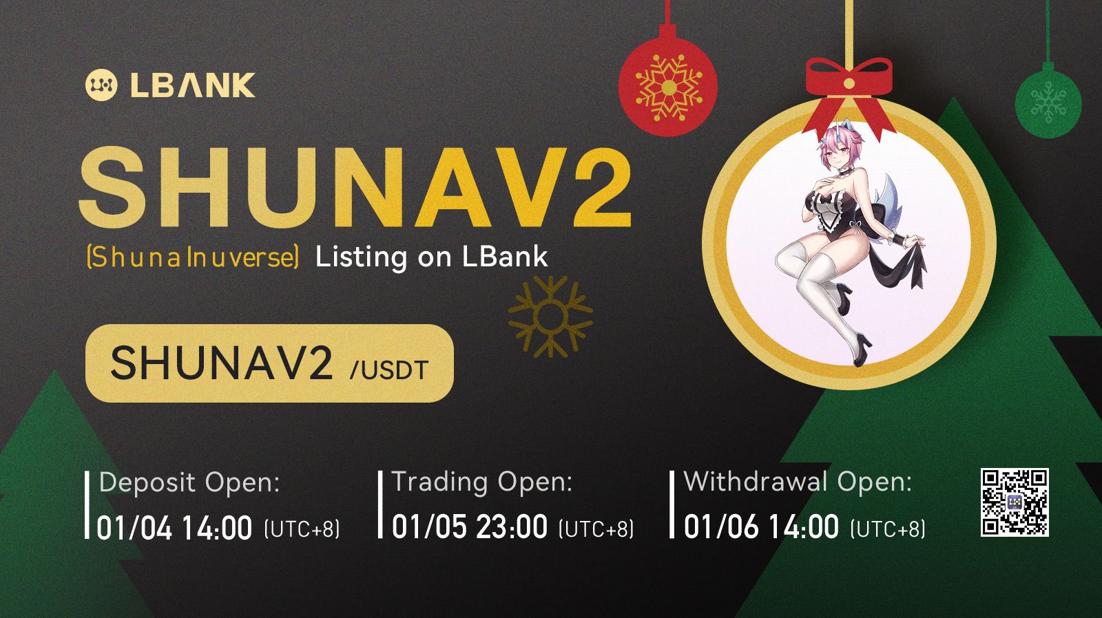 LBank Exchange Will List Shuna Inuverse (SHUNAV2) on January 5