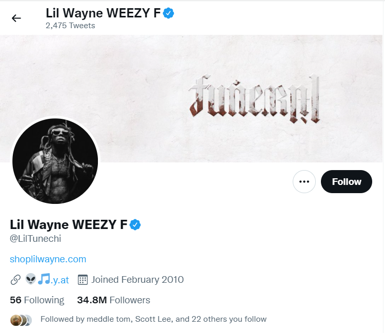 Lil Wayne, Yats, Twitter