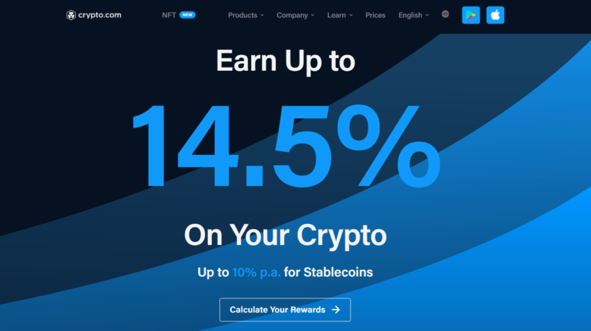 Best ethereum interest rate; Crypto.com is a good option