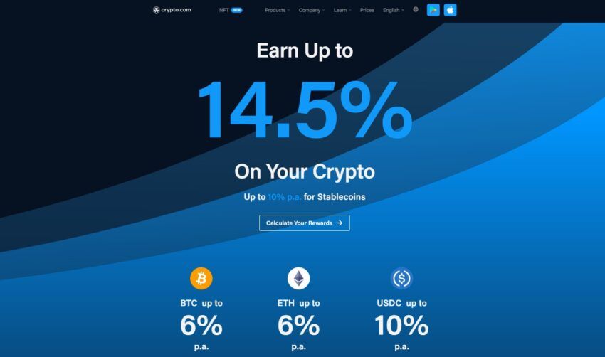 best stablecoin interest rate: crypto.com