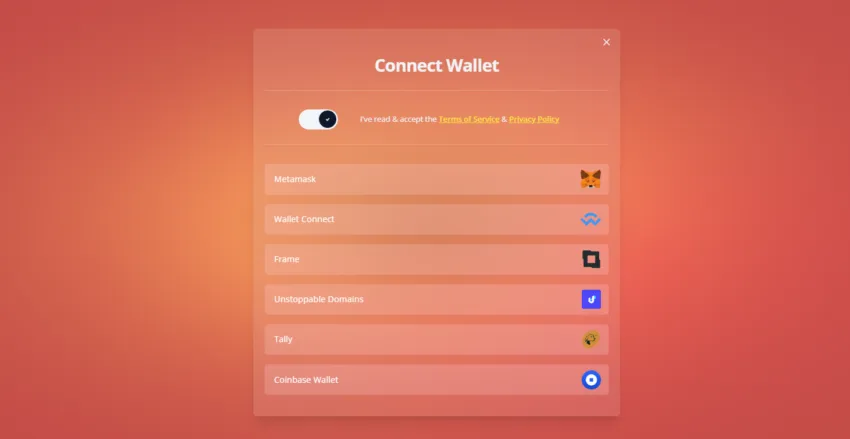 connect wallet