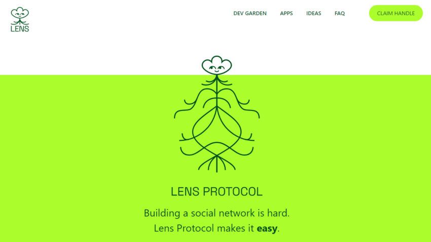 Lens Protocol homepage