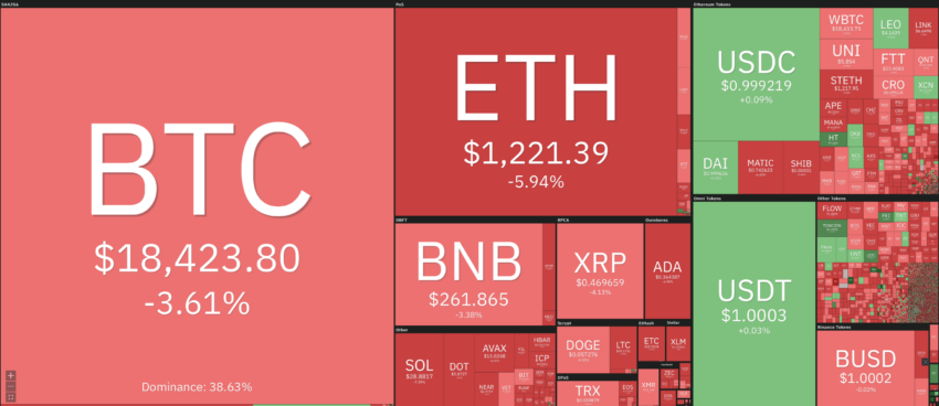 COin360 heatmap price action