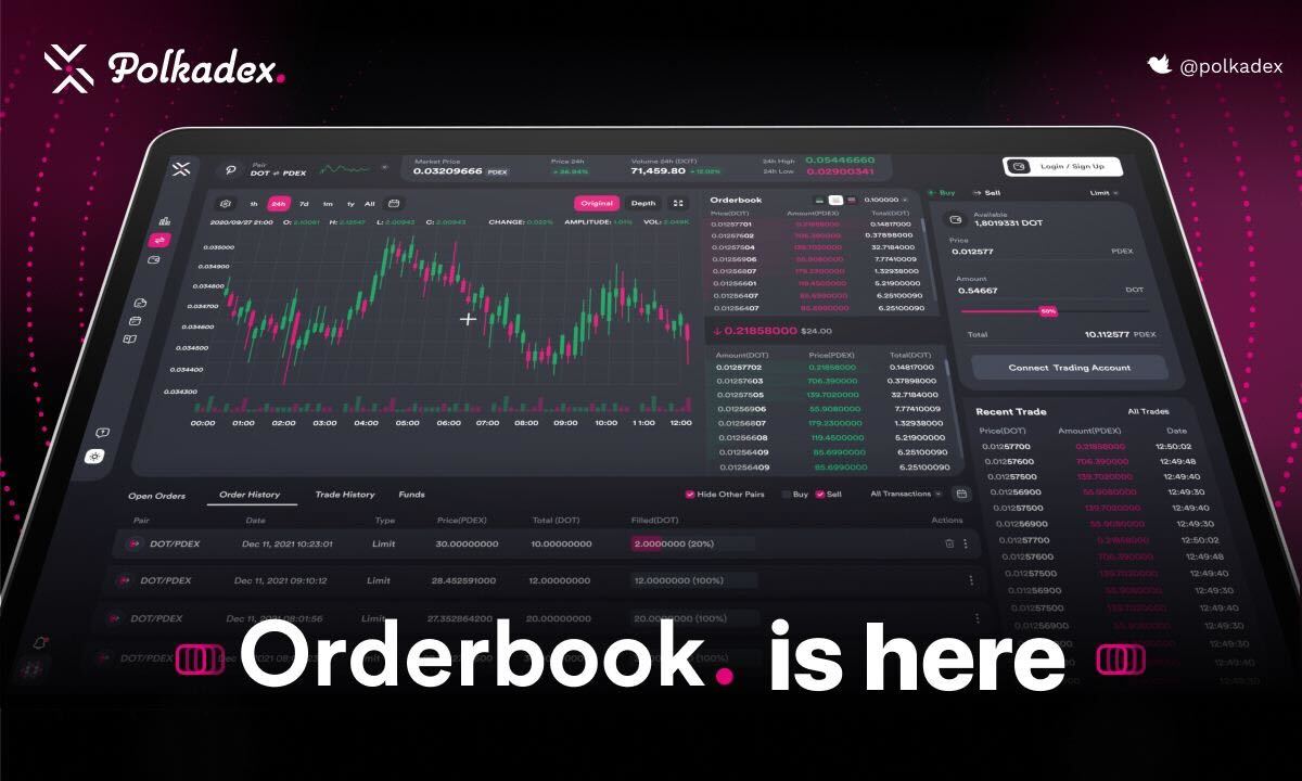 Polkadex ha rilasciato lo scambio decentralizzato Polkadex Orderbook