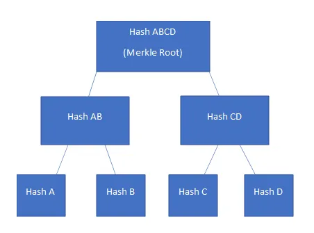 Árvores Merkle são estruturas de dados usadas para verificação e sincronização.
