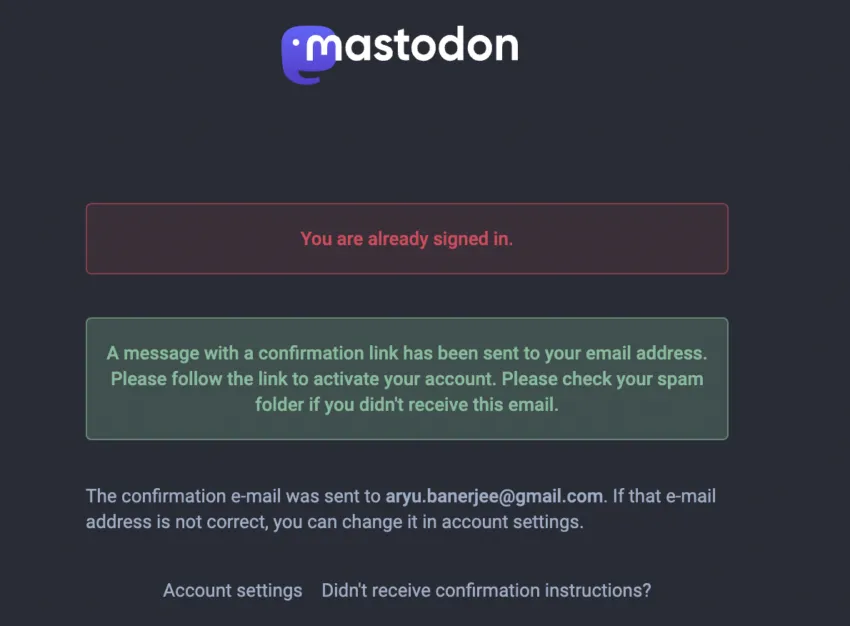 Mastodon sign in