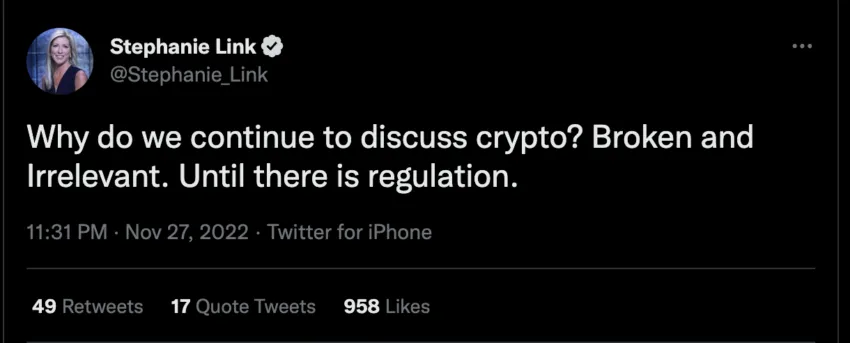 Twitter users asking for crypto regulations