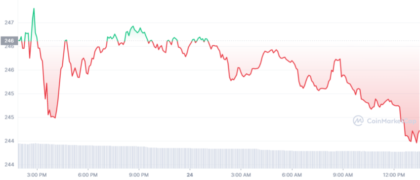 Cenový výkon Binance BNB