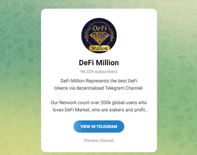Telegram DeFi Million