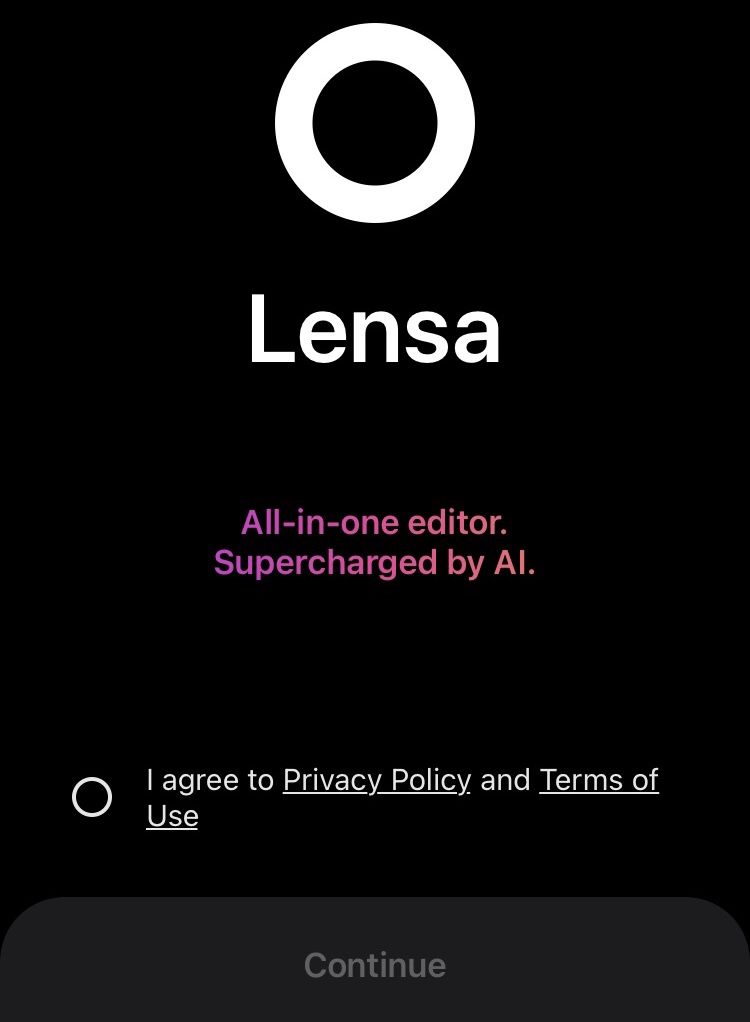 Lensa ai review: App Main Screen