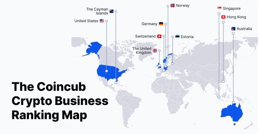 The Coincub Crypto Business Ranking Map