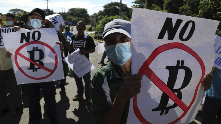 Salvadorans struggle to adapt to Bitcoin Photo from Politico