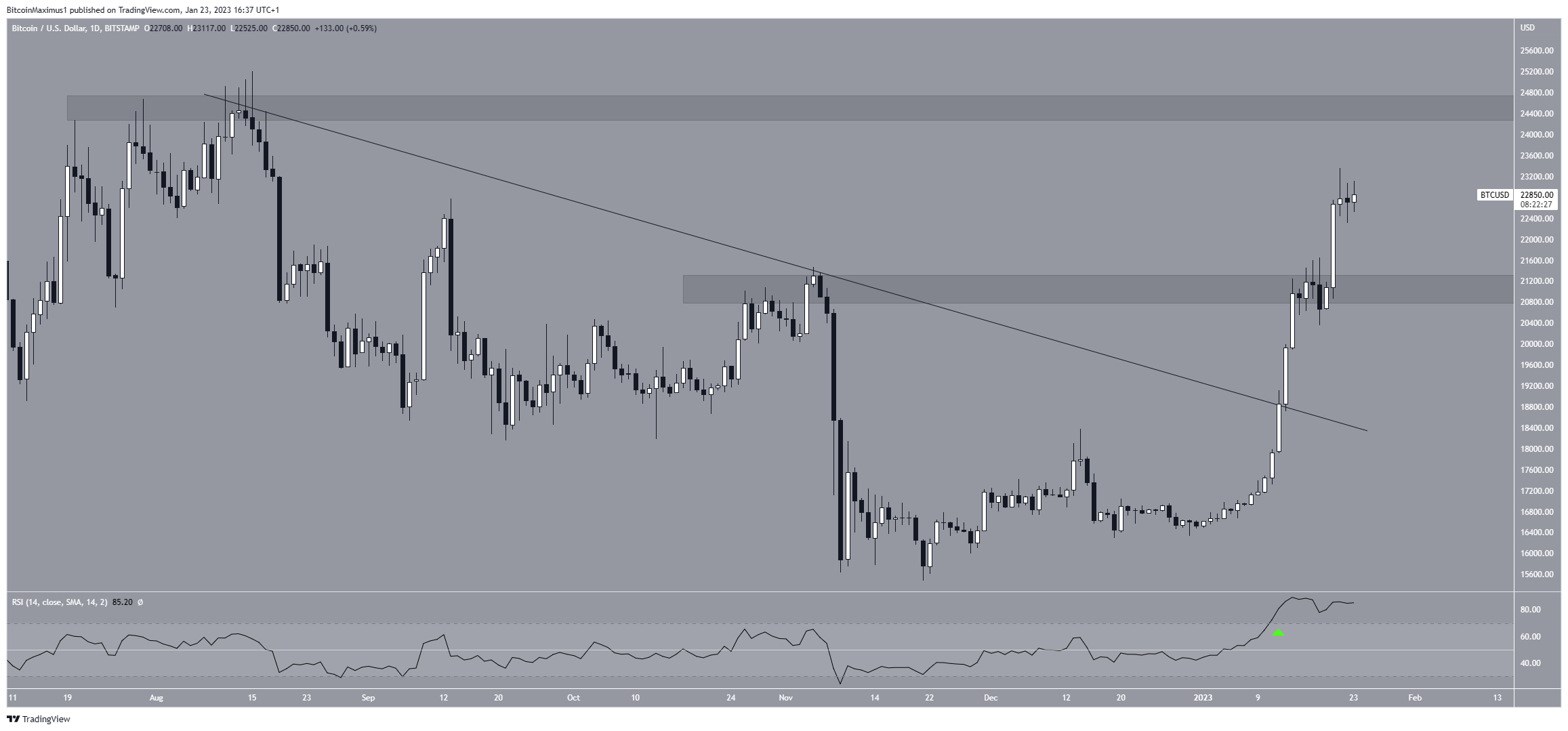 Bitcoin (BTC) Daily Price