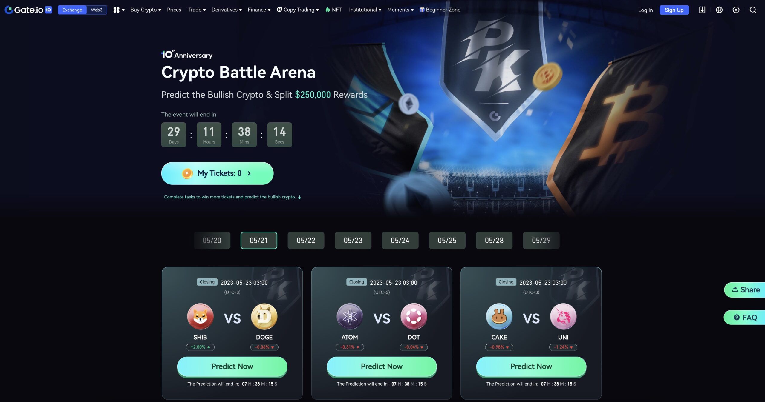 Crypto Battle Arena on Gate.io