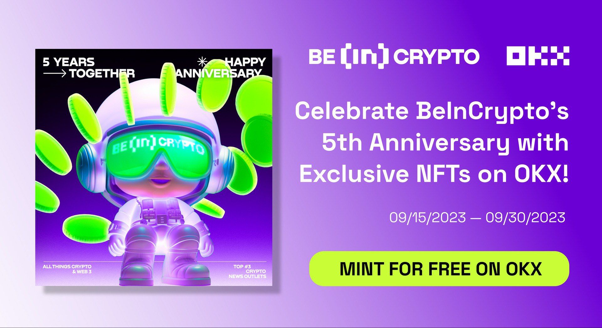 1. BeInCrypto & OKX NFT launch