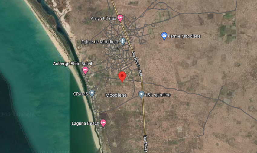 Mapas de Google de la ciudad de Akon Senegal