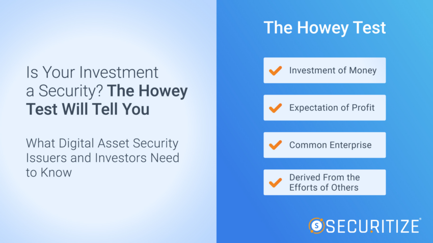 Il test visivo di Howey di Securitize