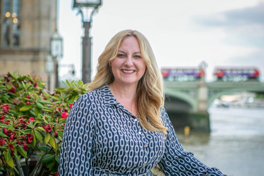 Dr. Lisa Cameron MP outside the Houses of Parliament.