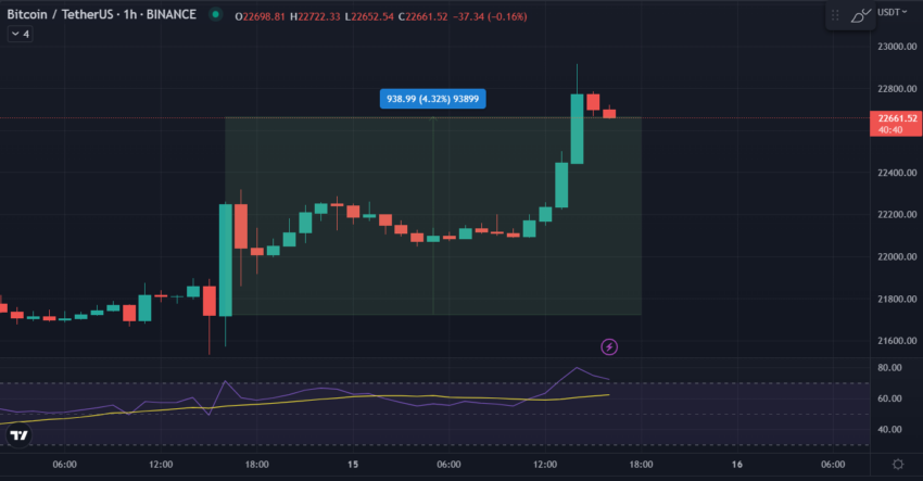 BTC/USD Daily Trading Chart 